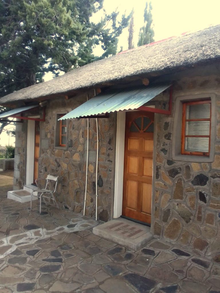 Entrance to the humble but comfortable and hospitable Lesotho chalets