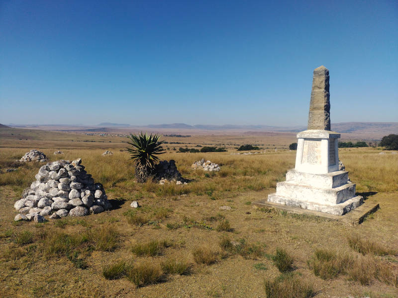 View over the wagon park at the iSandlwana battlefield