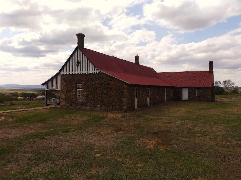 View of the hospital building at Rorkes Drift from the point of view of the initial Zulu attack.